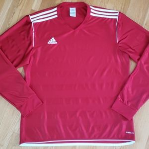 Adidas Climalite men's tshirt red long sleeve XL